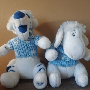 Disney Store White Tigger & Eeyore Plush